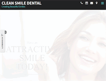 Tablet Screenshot of cleansmiledental.com